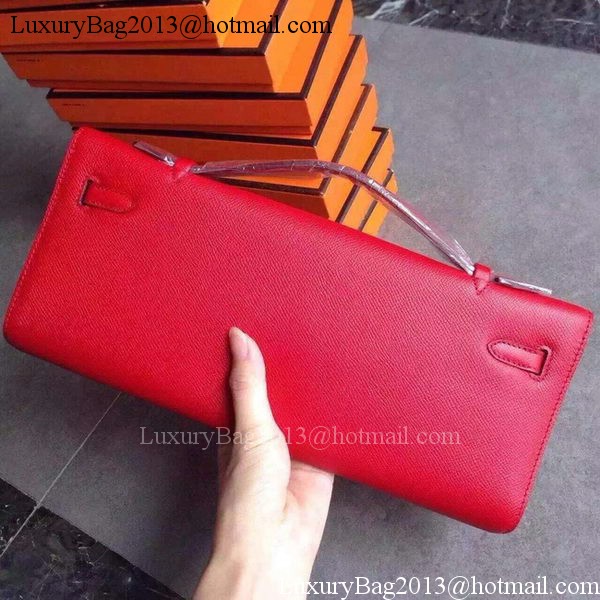 Hermes Kelly 31cm Clutch Epsom Leather KL31 Red Hermes Kelly 31cm Clutch Epsom Leather KL31 Red