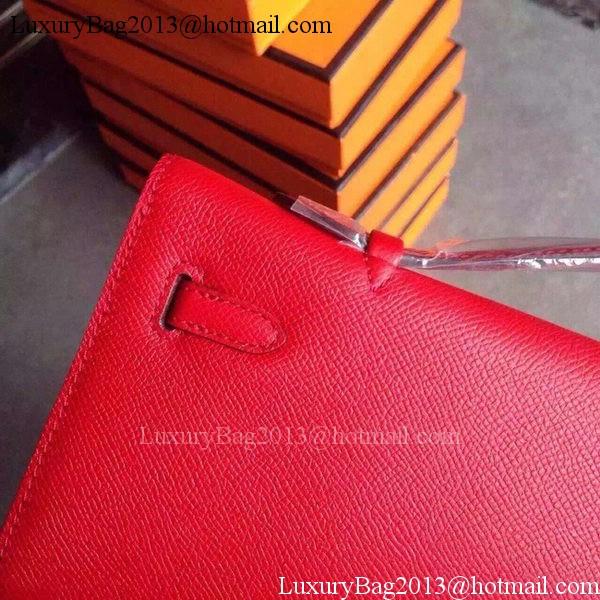 Hermes Kelly 31cm Clutch Epsom Leather KL31 Red Hermes Kelly 31cm Clutch Epsom Leather KL31 Red
