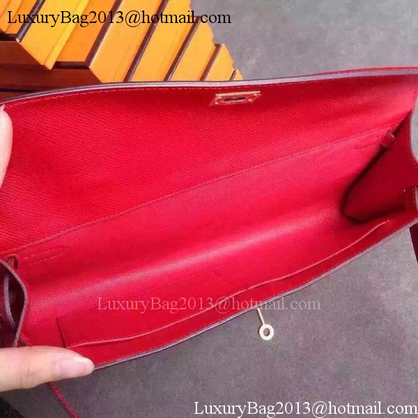 Hermes Kelly 31cm Clutch Epsom Leather KL31 Red Hermes Kelly 31cm Clutch Epsom Leather KL31 Red