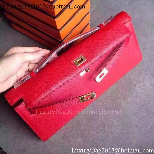 Hermes Kelly 31cm Clutch Epsom Leather KL31 Red Hermes Kelly 31cm Clutch Epsom Leather KL31 Red