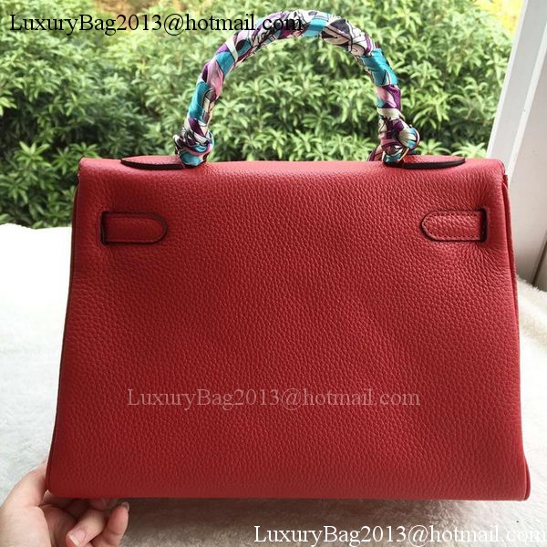 Hermes Kelly 32cm Shoulder Bag Red Calfskin Leather K32CL Gold Hermes Kelly 32cm Shoulder Bag Red Calfskin Leather K32CL Gold