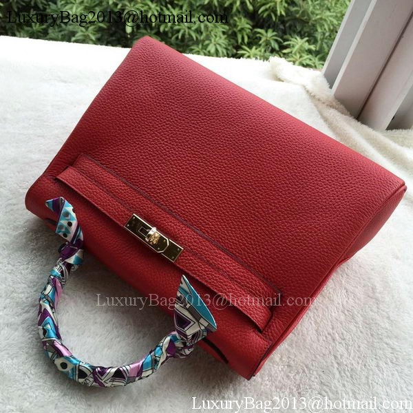 Hermes Kelly 32cm Shoulder Bag Red Calfskin Leather K32CL Gold Hermes Kelly 32cm Shoulder Bag Red Calfskin Leather K32CL Gold
