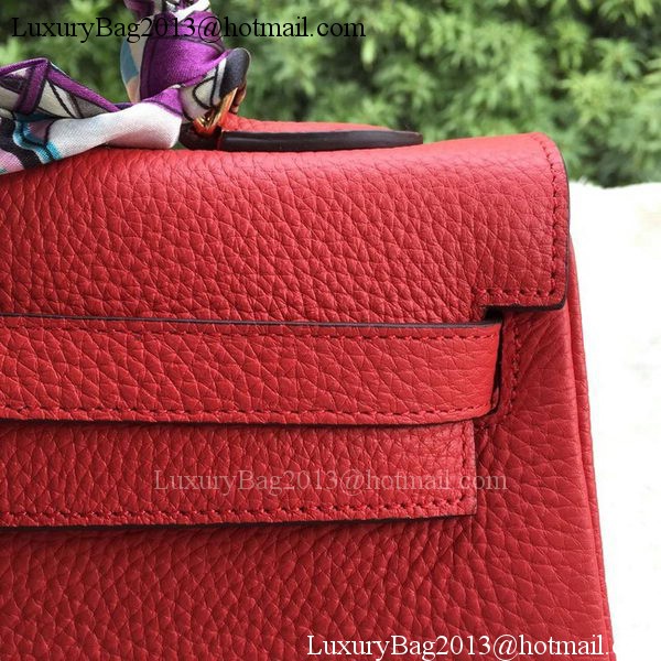 Hermes Kelly 32cm Shoulder Bag Red Calfskin Leather K32CL Gold Hermes Kelly 32cm Shoulder Bag Red Calfskin Leather K32CL Gold