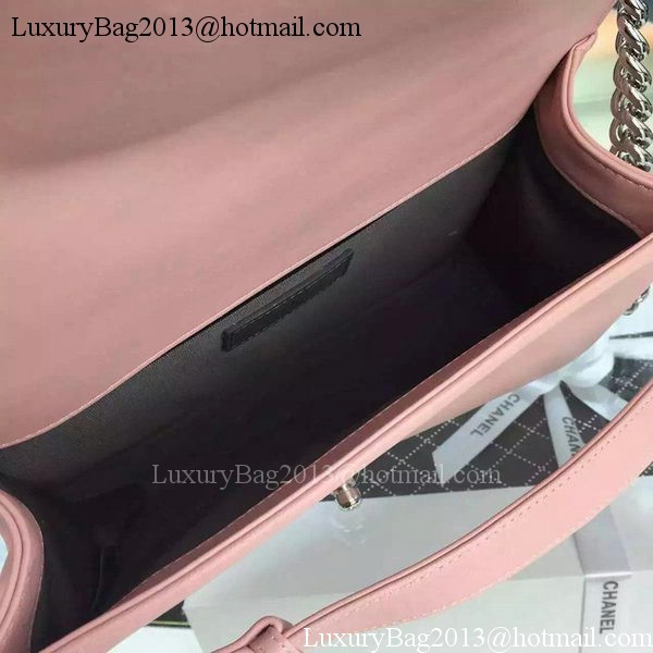 Boy Chanel Flap Bag Original Chevron Sheepskin Leather A5708 Pink Boy Chanel Flap Bag Original Chevron Sheepskin Leather A5708 Pink