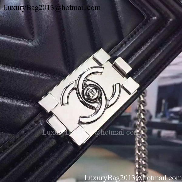 Boy Chanel mini Flap Bag Original Chevron Nubuck Leather A5707 Black Boy Chanel mini Flap Bag Original Chevron Nubuck Leather A5707 Black