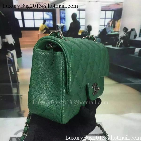 Chanel Classic MINI Flap Bag Cannage Pattern Leather A8500 Green Chanel Classic MINI Flap Bag Cannage Pattern Leather A8500 Green