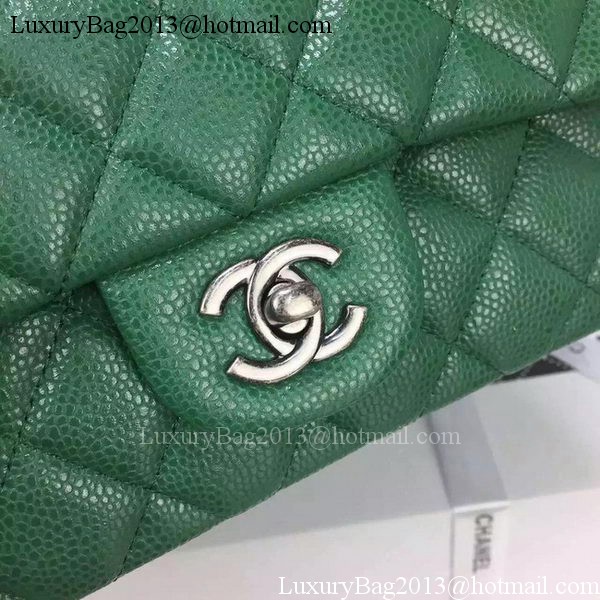 Chanel Classic MINI Flap Bag Cannage Pattern Leather A8500 Green Chanel Classic MINI Flap Bag Cannage Pattern Leather A8500 Green