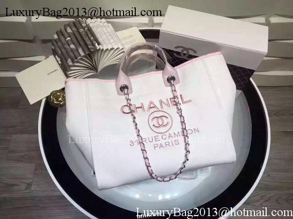 Chanel Large Canvas Tote Shopping Bag A5002 Light Pink Chanel Large Canvas Tote Shopping Bag A5002 Light Pink