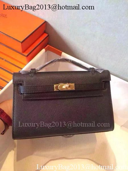 Hermes MINI Kelly 22cm Tote Bag Calfskin Leather K22 Black Hermes MINI Kelly 22cm Tote Bag Calfskin Leather K22 Black
