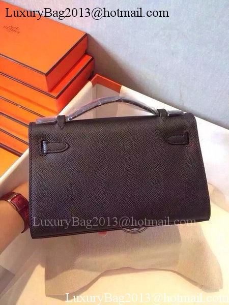 Hermes MINI Kelly 22cm Tote Bag Calfskin Leather K22 Black Hermes MINI Kelly 22cm Tote Bag Calfskin Leather K22 Black
