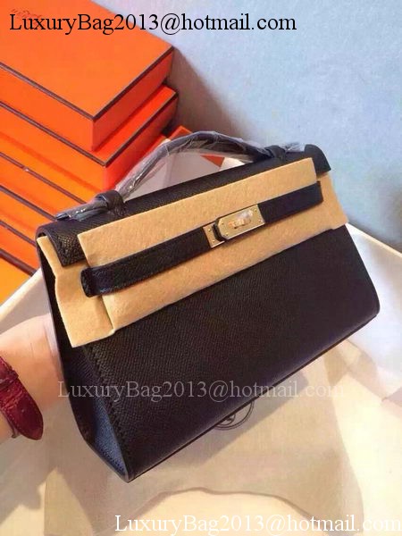Hermes MINI Kelly 22cm Tote Bag Calfskin Leather K22 Black Hermes MINI Kelly 22cm Tote Bag Calfskin Leather K22 Black