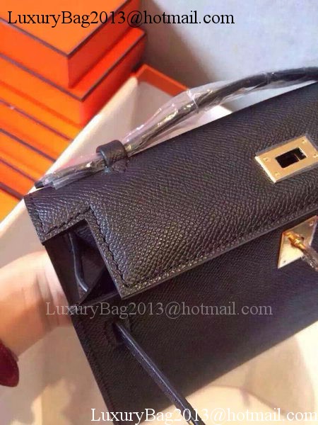 Hermes MINI Kelly 22cm Tote Bag Calfskin Leather K22 Black Hermes MINI Kelly 22cm Tote Bag Calfskin Leather K22 Black