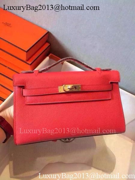 Hermes MINI Kelly 22cm Tote Bag Calfskin Leather K22 Red Hermes MINI Kelly 22cm Tote Bag Calfskin Leather K22 Red