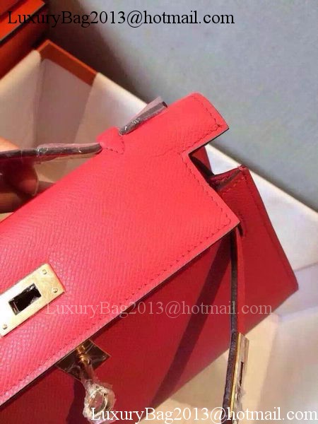 Hermes MINI Kelly 22cm Tote Bag Calfskin Leather K22 Red Hermes MINI Kelly 22cm Tote Bag Calfskin Leather K22 Red