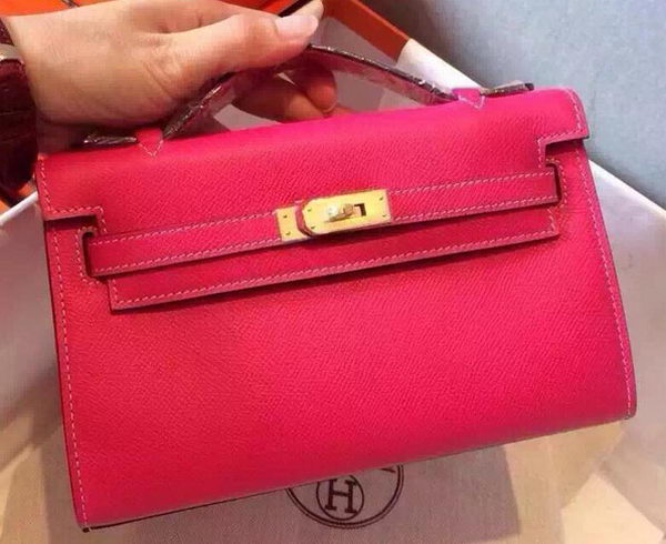Hermes MINI Kelly 22cm Tote Bag Calfskin Leather K22 Rose Hermes MINI Kelly 22cm Tote Bag Calfskin Leather K22 Rose