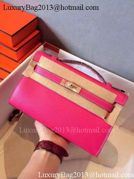 Hermes MINI Kelly 22cm Tote Bag Calfskin Leather K22 Rose Hermes MINI Kelly 22cm Tote Bag Calfskin Leather K22 Rose