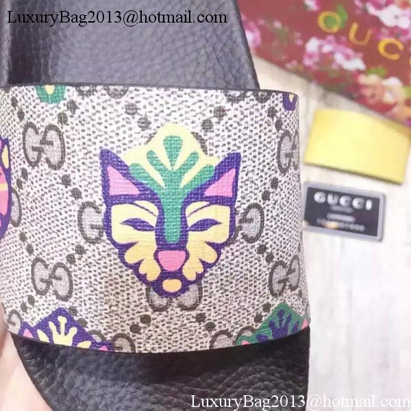 Gucci Slippers Leather GG763 Tiger Gucci Slippers Leather GG763 Tiger