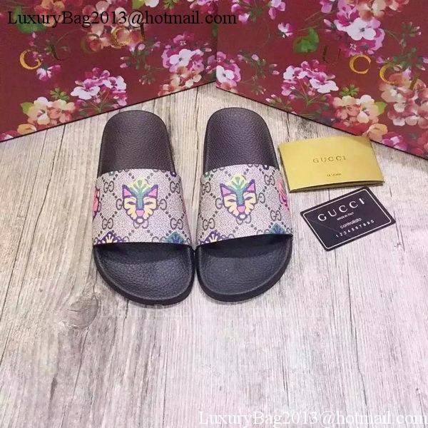 Gucci Slippers Leather GG763 Tiger Gucci Slippers Leather GG763 Tiger