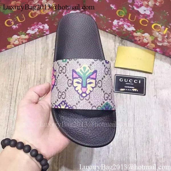 Gucci Slippers Leather GG763 Tiger Gucci Slippers Leather GG763 Tiger