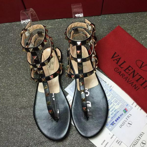 Valentino Leather Sandal VT795 Black Valentino Leather Sandal VT795 Black