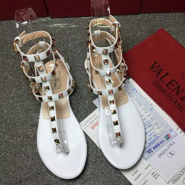 Valentino Leather Sandal VT795 White Valentino Leather Sandal VT795 White