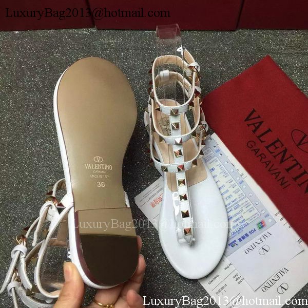 Valentino Leather Sandal VT795 White Valentino Leather Sandal VT795 White