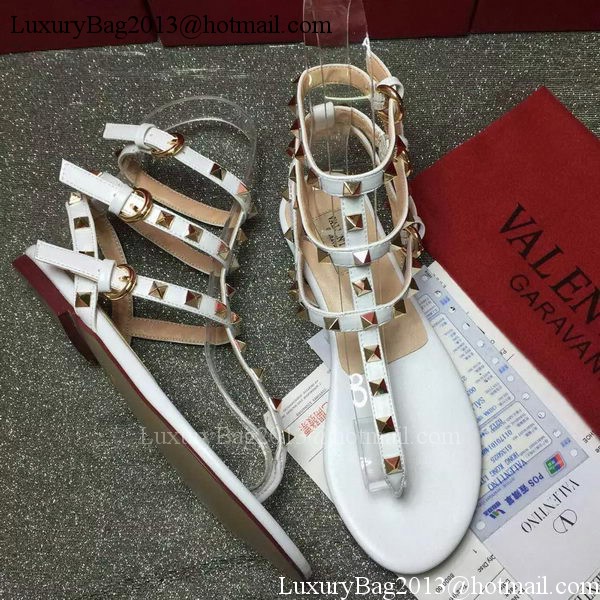 Valentino Leather Sandal VT795 White Valentino Leather Sandal VT795 White