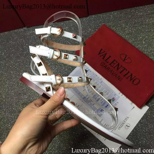 Valentino Leather Sandal VT795 White Valentino Leather Sandal VT795 White