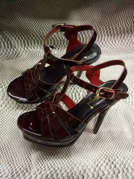 Yves Saint Laurent 20mm Platform 130mm Sandal YSL302 Burgundy Yves Saint Laurent 20mm Platform 130mm Sandal YSL302 Burgundy