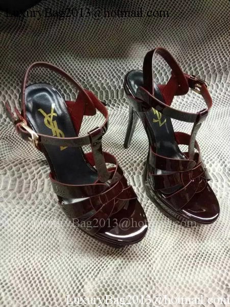 Yves Saint Laurent 20mm Platform 130mm Sandal YSL302 Burgundy Yves Saint Laurent 20mm Platform 130mm Sandal YSL302 Burgundy
