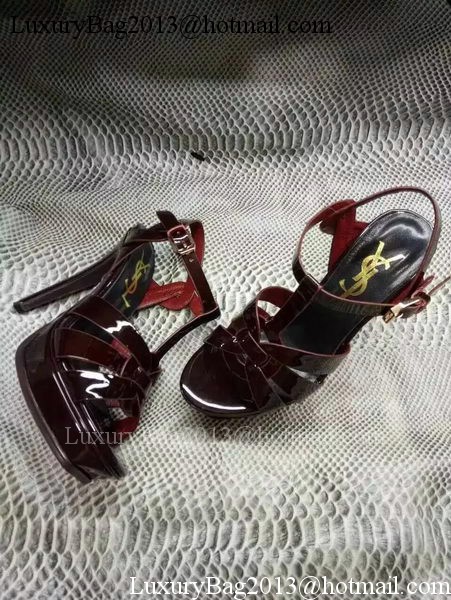 Yves Saint Laurent 20mm Platform 130mm Sandal YSL302 Burgundy Yves Saint Laurent 20mm Platform 130mm Sandal YSL302 Burgundy