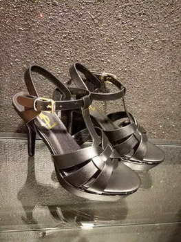 Yves Saint Laurent 20mm Platform 130mm Sandal YSL305 Black Yves Saint Laurent 20mm Platform 130mm Sandal YSL305 Black