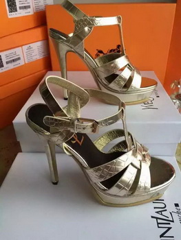 Yves Saint Laurent 20mm Platform 130mm Sandal YSL305 Gold Yves Saint Laurent 20mm Platform 130mm Sandal YSL305 Gold
