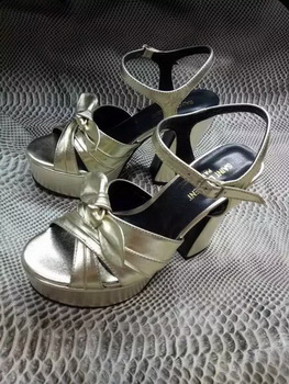 Yves Saint Laurent 40mm Platform 130mm Sandal YSL301 Gold Yves Saint Laurent 40mm Platform 130mm Sandal YSL301 Gold