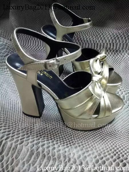 Yves Saint Laurent 40mm Platform 130mm Sandal YSL301 Gold Yves Saint Laurent 40mm Platform 130mm Sandal YSL301 Gold
