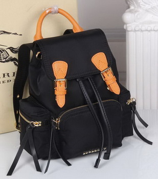 Burberry Backpack Fabric BU40166 Black&Orange Burberry Backpack Fabric BU40166 Black&Orange