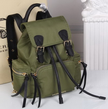 Burberry Backpack Fabric BU40166 Green Burberry Backpack Fabric BU40166 Green