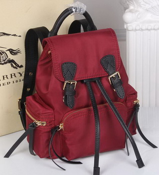 Burberry Backpack Fabric BU40166 Red Burberry Backpack Fabric BU40166 Red
