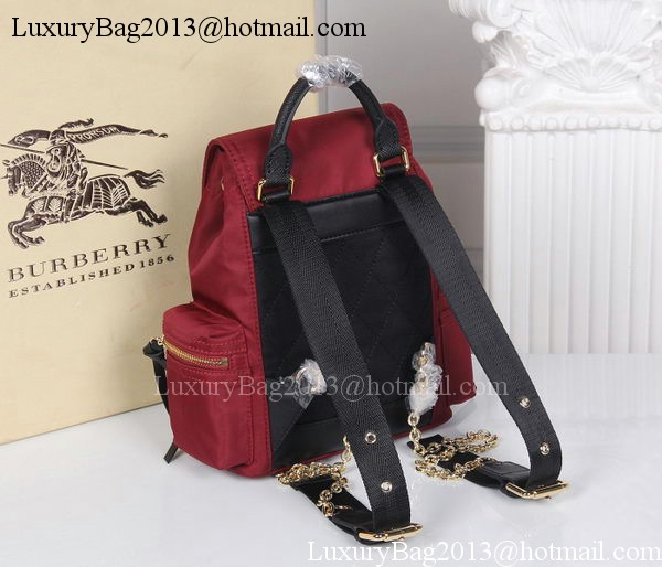 Burberry Backpack Fabric BU40166 Red Burberry Backpack Fabric BU40166 Red