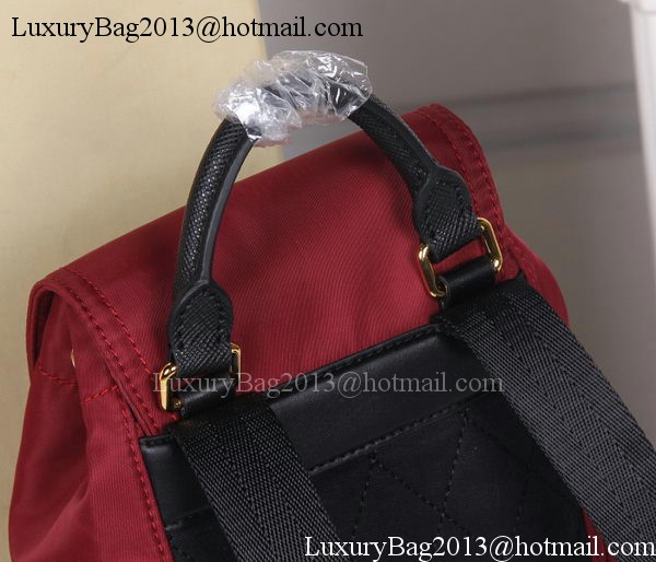 Burberry Backpack Fabric BU40166 Red Burberry Backpack Fabric BU40166 Red