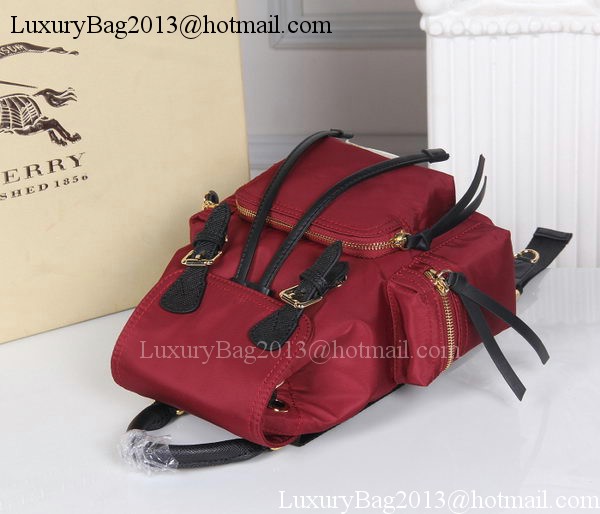 Burberry Backpack Fabric BU40166 Red Burberry Backpack Fabric BU40166 Red