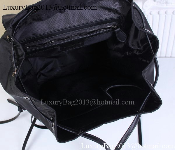 Burberry Large Backpack Fabric BU41048 Black Burberry Large Backpack Fabric BU41048 Black
