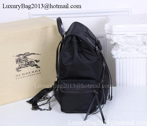 Burberry Large Backpack Fabric BU41048 Black Burberry Large Backpack Fabric BU41048 Black