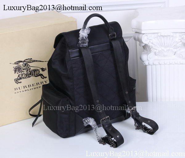 Burberry Large Backpack Fabric BU41048 Black Burberry Large Backpack Fabric BU41048 Black