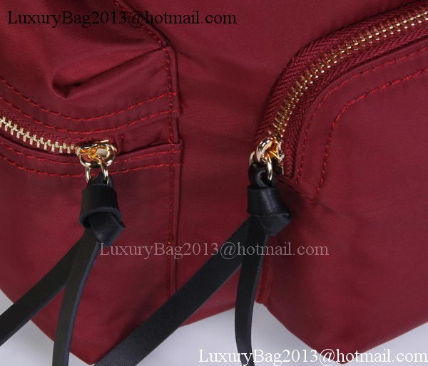 Burberry Large Backpack Fabric BU41048 Red Burberry Large Backpack Fabric BU41048 Red