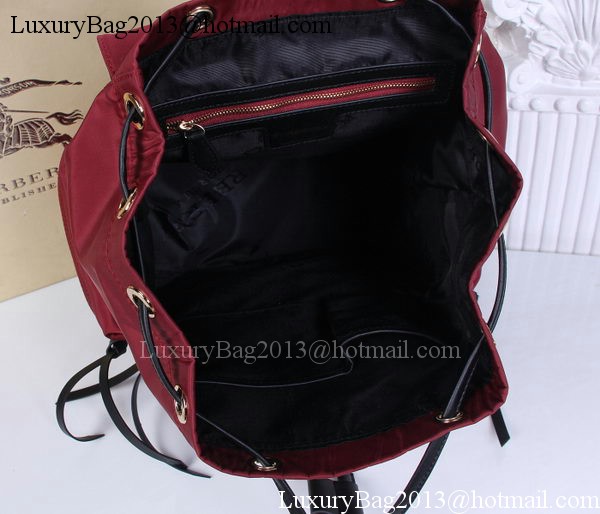 Burberry Large Backpack Fabric BU41048 Red Burberry Large Backpack Fabric BU41048 Red