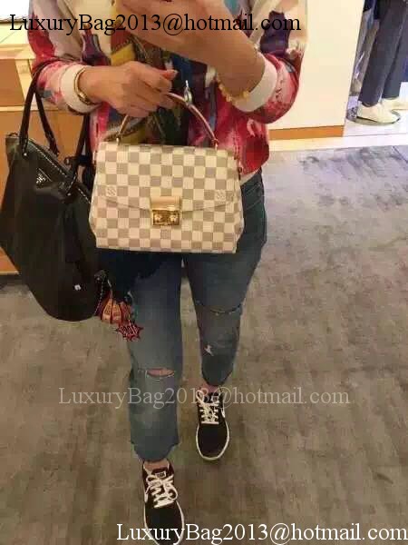 Louis Vuitton N41581 Damier Azur Canvas CROISETTE Bag Louis Vuitton N41581 Damier Azur Canvas CROISETTE Bag