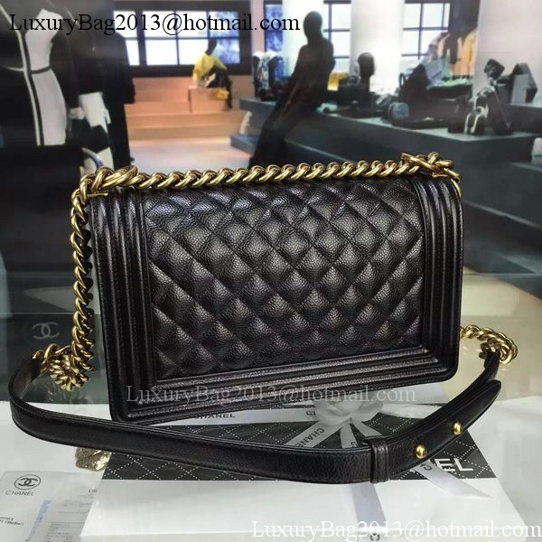 Chanel Boy Flap Shoulder Bag Black Original Calfskin Leather A8708 Bronze Chanel Boy Flap Shoulder Bag Black Original Calfskin Leather A8708 Bronze