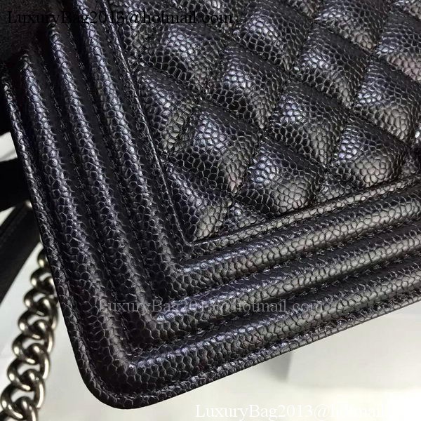 Chanel Boy Flap Shoulder Bag Black Original Calfskin Leather A8708 Silver Chanel Boy Flap Shoulder Bag Black Original Calfskin Leather A8708 Silver
