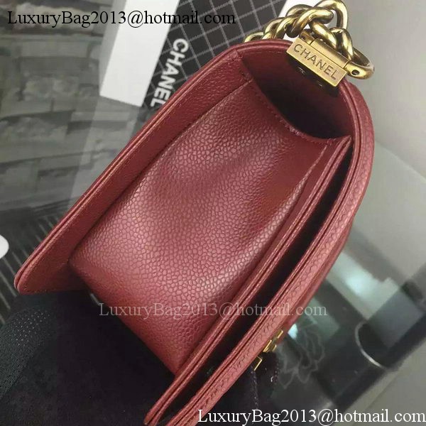 Chanel Boy Flap Shoulder Bag Burgundy Original Calfskin Leather A8708 Bronze Chanel Boy Flap Shoulder Bag Burgundy Original Calfskin Leather A8708 Bronze